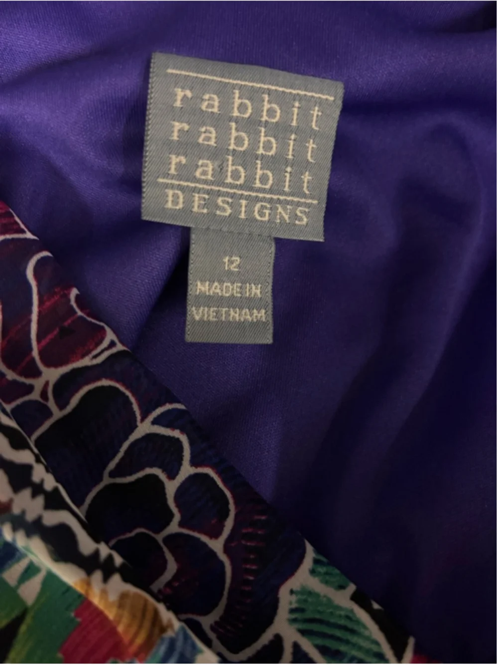 Rabbit Rabbit Rabbit Designs Multicolor Asymmetrical Dress Size 12 - Picture 10 of 10